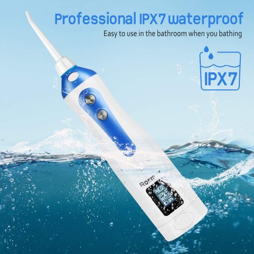  Akche Dental Water Flosser, Cordless Oral Irrigator with Wireless Quick Charge Station, IPX7 Waterproof,...