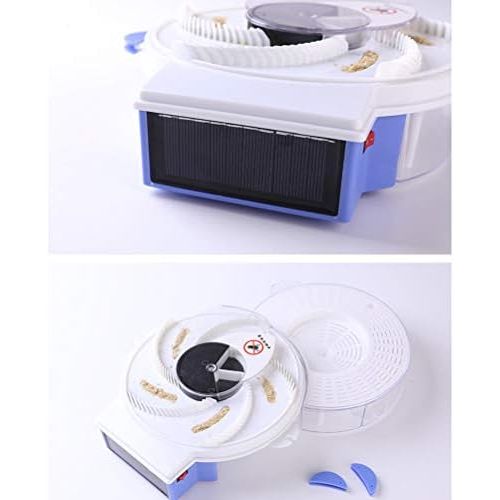  [아마존베스트]Akemaio Fly trap device with trapping food electric flycatcher artifact catcher, solar energy.