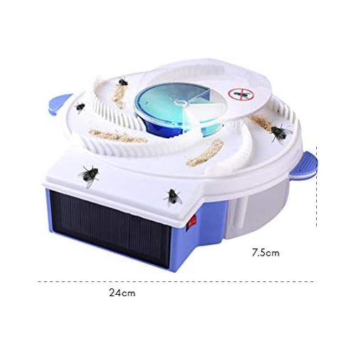  [아마존베스트]Akemaio Fly trap device with trapping food electric flycatcher artifact catcher, solar energy.