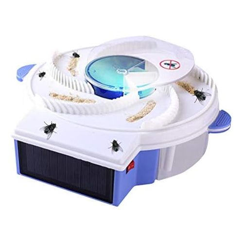  [아마존베스트]Akemaio Fly trap device with trapping food electric flycatcher artifact catcher, solar energy.