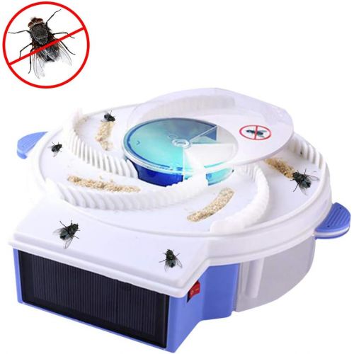  [아마존베스트]Akemaio Fly trap device with trapping food electric flycatcher artifact catcher, solar energy.
