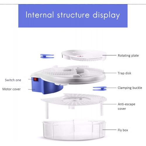  [아마존베스트]Akemaio Fly trap device with trapping food electric flycatcher artifact catcher, solar energy.