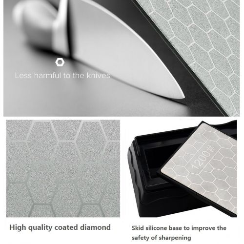  Akeruzi Diamond Knife Sharpening Stone,Double-sided Whetstone Is Used For Household Kitchen Knives,Hunting Knives,Scissors,Axe Heads,Woodworking Cutting Tools, Multi-purpose Sharpening/Bla