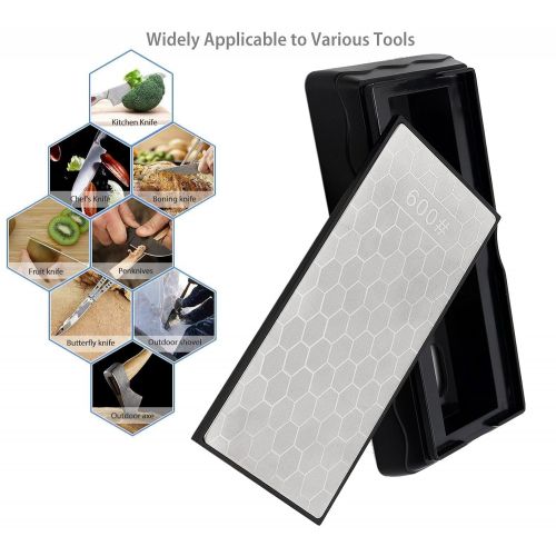  Akeruzi Diamond Knife Sharpening Stone,Double-sided Whetstone Is Used For Household Kitchen Knives,Hunting Knives,Scissors,Axe Heads,Woodworking Cutting Tools, Multi-purpose Sharpening/Bla