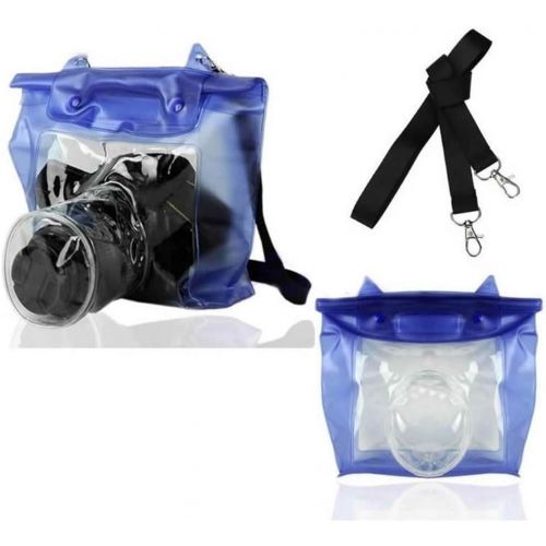  AkoMatial PVC Underwater 20M DSLR SLR Waterproof Housing Camera Case Dry Bag for Canon Nikon(Camera is not Included.) Blue