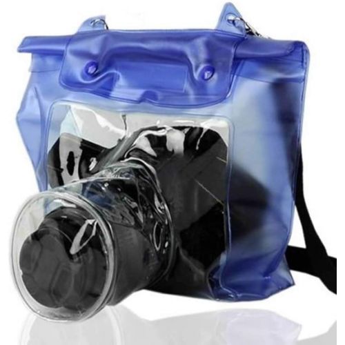  AkoMatial PVC Underwater 20M DSLR SLR Waterproof Housing Camera Case Dry Bag for Canon Nikon(Camera is not Included.) Blue