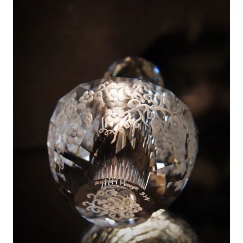  Akoko Art Handengraved Crystal Glass Hand Engraved crystal perfume Bottle engraved with Flowers, Crystal Perfume Bottle Floral, Vanity, Mothers Day Gifts, Bridal Gifts