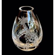 Akoko Art Handengraved Crystal Glass Hand Engraved Giraffe mini bud vase, Floral Bud vase, Home Decor, Etched Bud Vase, Bridal Gifts, Giraffe