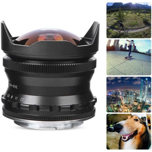  Akozon Fisheye Lens 7.5mm F2.8 Fisheye Mirrorless Camera Lens Upgrade Optimize Imaging Z Mount for Nikon Z6 Z7 Z50(Black)