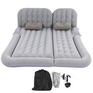 Car Sleeping Mattress - Akozon SUV Air Mattress Camping Bed Cushion Pillow ,2?in?1 Multifunction Inflatable Travel MattressFlocking Soft Sleeping Rest Cushion for Car SUV (Gray)