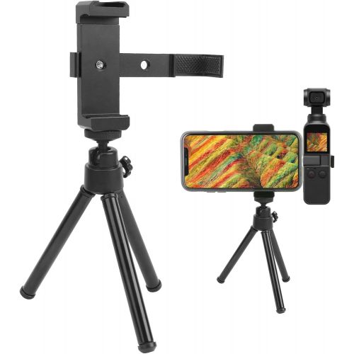  Akozon Phone Tripod Smartphone Holder Mount Bracket Selfie Stick Tripod Expansion Accessories for DJI OSMO Pocket 2