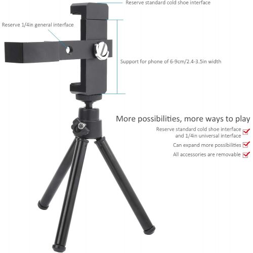  Akozon Phone Tripod Smartphone Holder Mount Bracket Selfie Stick Tripod Expansion Accessories for DJI OSMO Pocket 2