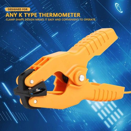  Akozon Temperature Clamp Hvac-HVAC Thermocouple HT-05 K Type Thermocouple Clamp Sensor Probe Fieldpiece Thermocouple Pipe Clamp 1~3/8 -40~200℃