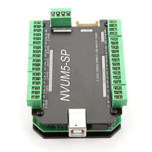  Akozon MACH3 Motion Control Card NVUM5-SP USB MACH3 Interface Board 5-Axis Controller CNC 100KHz for Stepper Motor