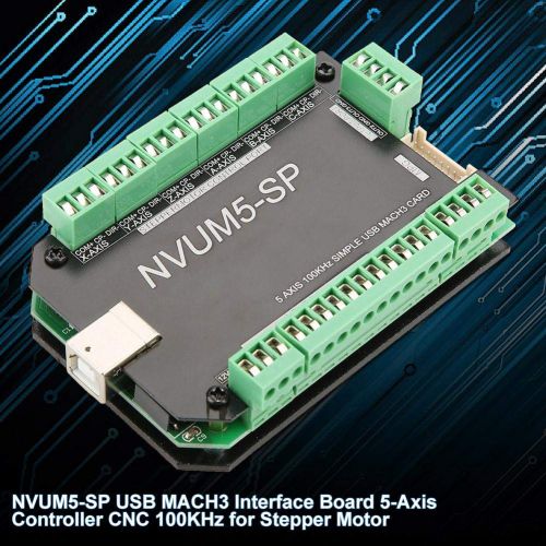  Akozon MACH3 Motion Control Card NVUM5-SP USB MACH3 Interface Board 5-Axis Controller CNC 100KHz for Stepper Motor