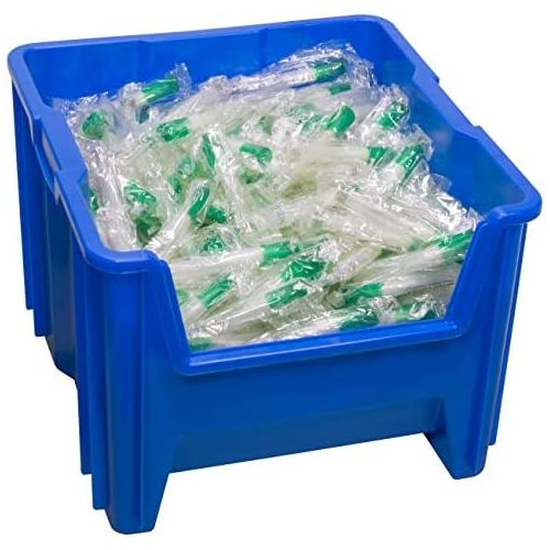  [아마존베스트]Akro-Mils 13018 Stack-N-Store Heavy Duty Stackable Open Front Plastic Storage Container Bin, (17-1/2-Inch x 16-1/2-Inch x 12-1/2-Inch), Blue, (2-Pack)