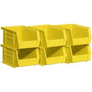 [아마존베스트]Akro-Mils 08212YELLO 30210 AkroBins Plastic Storage Bin Hanging Stacking Containers, (5-Inch x 4-Inch x 3-Inch), Yellow, (6-Pack)