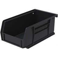 Akro-Mils 30220 AkroBins Plastic Storage Bin Hanging Stacking Containers, (7-Inch x 4-Inch x 3-Inch), Black, (24-Pack)