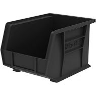 Akro-Mils 30239 AkroBins Plastic Storage Bin Hanging Stacking Containers, (11-Inch x 8-Inch x 7-Inch), Black, (6-Pack)