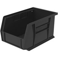 Akro-Mils 30237 AkroBins Plastic Storage Bin Hanging Stacking Containers, (9-Inch x 6-Inch x 5-Inch), Black, (12-Pack)