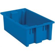 Akro-Mils 35180 Nest and Stack Plastic Storage Container and Distribution Tote, (18-Inch L x 11-Inch W x 6-Inch H), Blue, (6-Pack)
