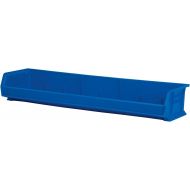 Akro-Mils 30320 AkroBins Plastic Storage Bin Hanging Stacking Containers, (9-Inch x 33-Inch x 5-Inch), Blue, (4-Pack)