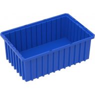 Akro-Mils 33166 Akro-Grid Slotted Divider Plastic Tote Box, 16-12-Inch Length by 10-78-Inch Width by 6-Inch Height, Case of 8, Red