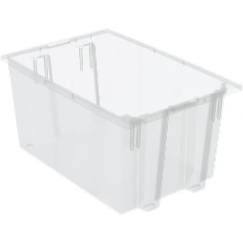  Akro-Mils 35300SCLAR Nest and Stack Plastic Storage and Distribution Tote (Case of 3), Clear, 29.5 L x 19.5 W x 15 H