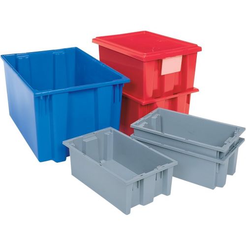  Akro-Mils 35300SCLAR Nest and Stack Plastic Storage and Distribution Tote (Case of 3), Clear, 29.5 L x 19.5 W x 15 H