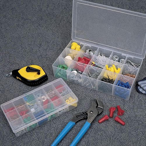  Akro-Mils 96352A Medium Utility Box Plastic Storage Case for Small Parts, Clear, 12-Pack