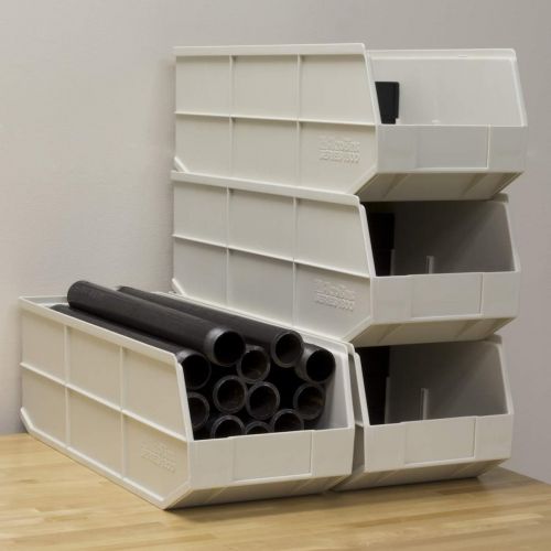  Akro-Mils 30348 1800 Series Plastic Stacking Akro Bin, 20-12-Inch Long by 8-14-Inch Wide by 7-Inch Deep, Beige, Case of 6