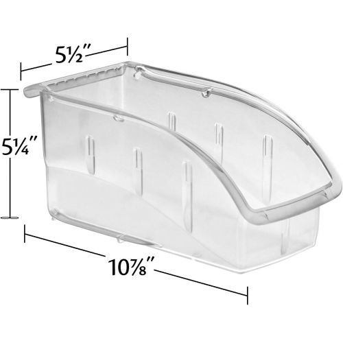  Akro-Mils 305A1 Insight Ultra-Clear Plastic Hanging and Stacking Storage Bin, 5-38-Inch Long by 4-18-Inch Wide by 3-14-Inch Wide, Case of 16