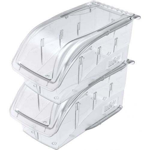  Akro-Mils 305A1 Insight Ultra-Clear Plastic Hanging and Stacking Storage Bin, 5-38-Inch Long by 4-18-Inch Wide by 3-14-Inch Wide, Case of 16