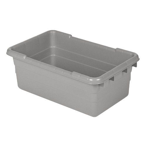  Akro-Mils 34305 Jumbo Lug Plastic Nest and Cross Stack Tub Tote - 25 x 16 x 9 - Case of 6 - Grey