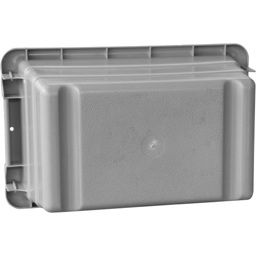  Akro-Mils 34305 Jumbo Lug Plastic Nest and Cross Stack Tub Tote - 25 x 16 x 9 - Case of 6 - Grey
