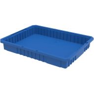 Akro-Mils 33223BLUE CS 22-12 -Inch L by 17-38-Inch W by 3-Inch H Akro-Grid Slotted Divider Plastic Tote Box, Blue, Case of 6