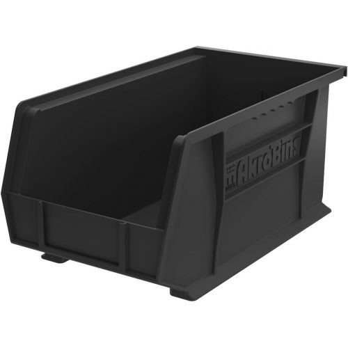  Akro-Mils 30240 15-Inch by 8-Inch by 7-Inch Plastic Storage Stacking Hanging ESD Akro Bin, Black, Case of 12