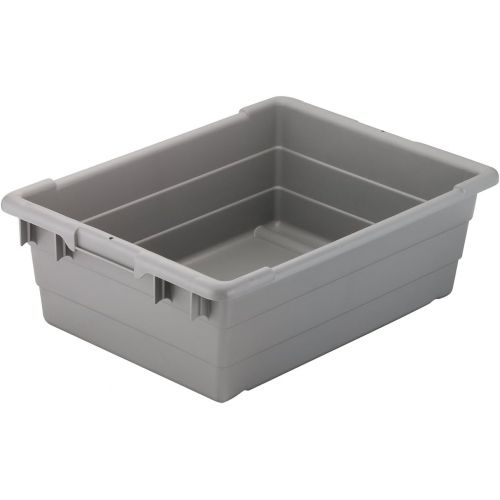  Akro-Mils 34303 Cross-Stack Plastic Tote Tub, 24-Inch by 17-Inch by 8-Inch, Case of 6, Grey