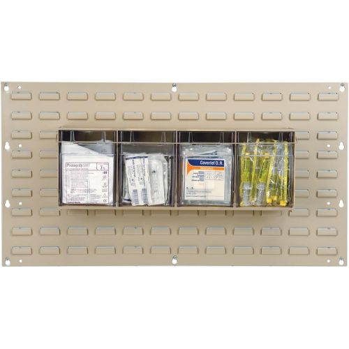  Akro-Mils 06703 TiltView Horizontal Plastic Storage System with Three Tilt Out Bins- 23-58-Inch Wide by 9-716-Inch High by 7-78-Inch Deep, Stone