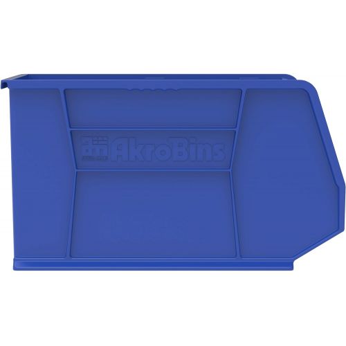  Akro-Mils 30260 Plastic Storage Stacking Hanging Akro Bin, 18-Inch by 11-Inch by 10-Inch, Blue, Case of 6