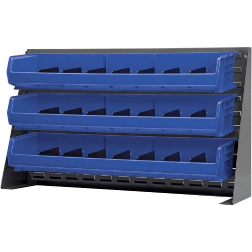  Akro-Mils 30320 8-Inch by 33-Inch by 5-Inch Wide Plastic Storage Stacking Akro Bin, Blue, Case of 4