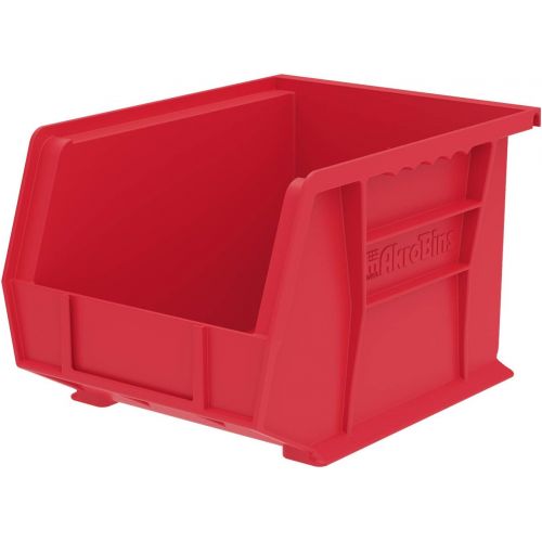  Akro-Mils 30239 Plastic Storage Stacking Hanging Akro Bin, 11-Inch by 8-Inch by 7-Inch, Red, Case of 6
