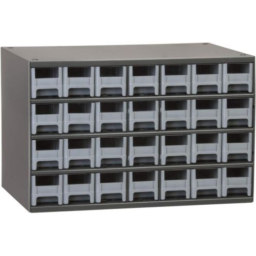  Akro-Mils 19228 28 Drawer Steel Parts Storage Hardware and Craft Cabinet, Grey Drawers