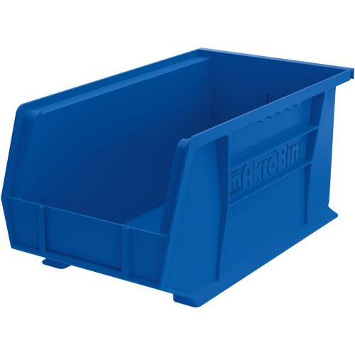 Akro-Mils 30240 Plastic Storage Stacking Hanging Akro Bin, 15-Inch by 8-Inch by 7-Inch, Blue, Case of 12