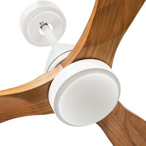  Akronfire Modern Ceiling Fan with Lights 3 Solid Wood Fan Blades and LED Light Kit, 52 Indoor Ceiling Fan with Remote Control, White Dimmable Chandelier Ceiling Fans