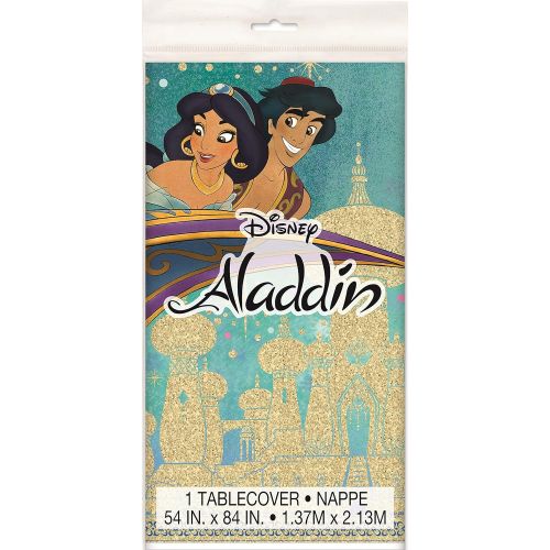  Aladdin Party Supplies Decorations Princess Jasmine Birthday Plates Napkins Cups Table Cover Premium Gold Plastic Cutlery Serves 16 Guests