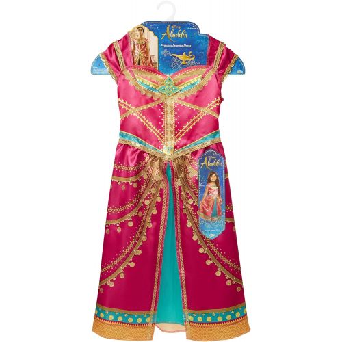  Disney Aladdin Jasmine Dress Costume Pink Fuchsia outfit