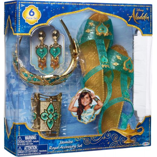  Aladdin Disney Jasmine Deluxe Royal Accessory Set, Includes: Shoes, Earrings, Cuff & Headdress