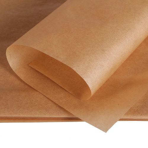  Alago Unbleached Parchment Paper - 200 Non-Stick Brown Cookie Baking Sheets - 12 x 16 Inches - Safe for High Temperature Baking - More Convenient than the Rolled