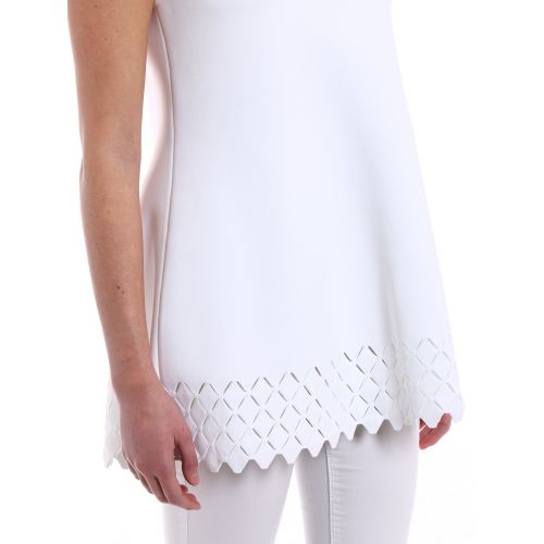  Alaia Diamant white jersey tunic